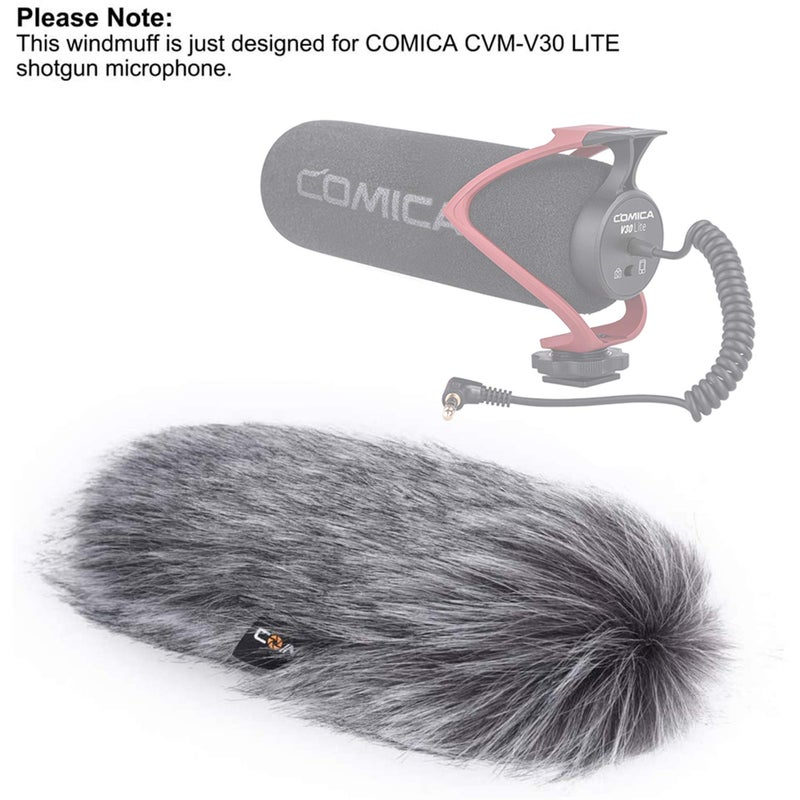 COMICA CVM-MF2 Outdoor Microphone Furry Windscreen Muff Professional Wind Cover Compatible with CVM-V30 LITE Shotgun Video Microphone - Image 2